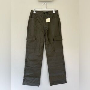 Tgla Vegan Leather Cargo Pants